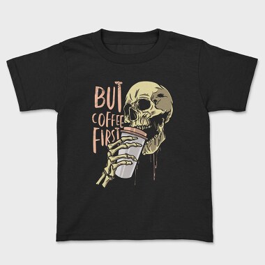 Tricou Copii, Coffe Skull