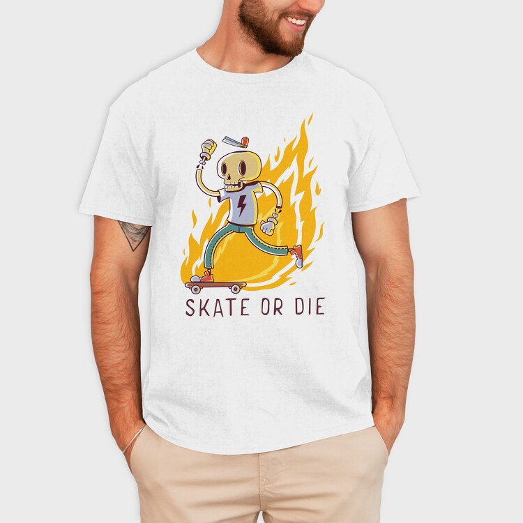 Skate Or Die 1, Tricou Barbati (Unisex)