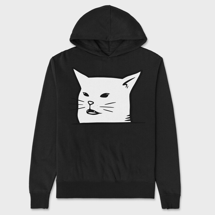 Cat Meme, Hanorac Oversize Barbati (Unisex)