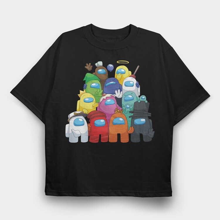 Among Us Friends, Tricou Oversize Barbati (Unisex)