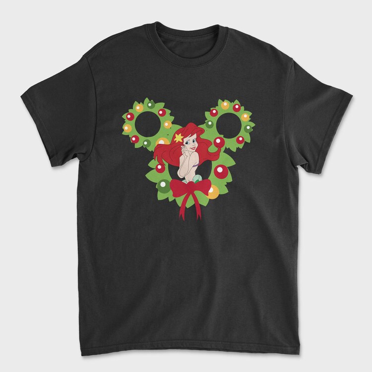 Ariel Holiday Wreath, Tricou Barbati (Unisex)