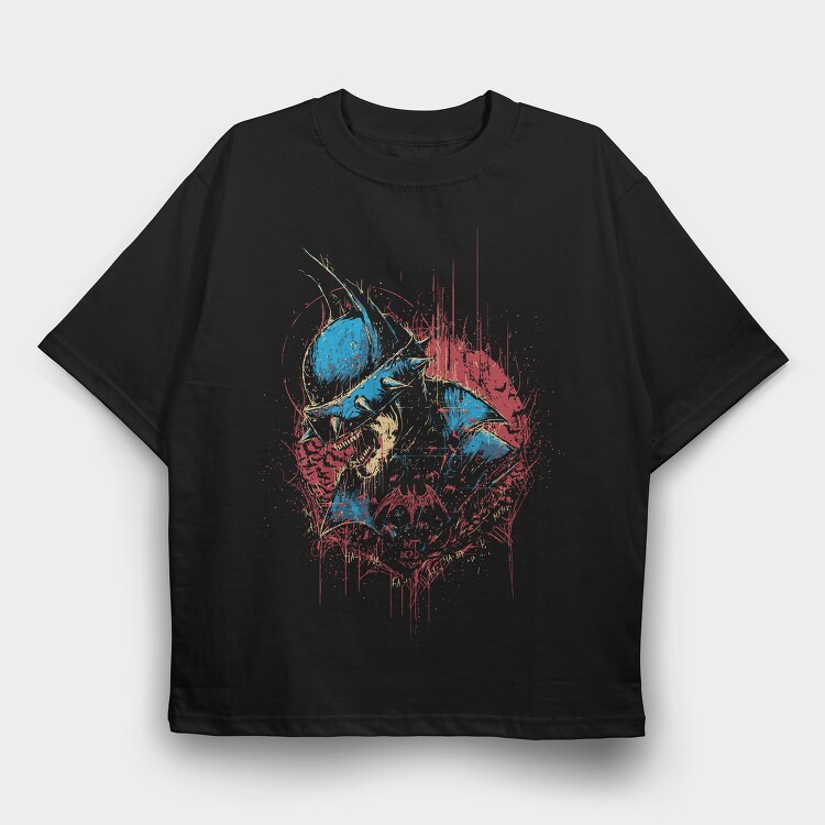 Bat Dead Splatter, Tricou Oversize Barbati (Unisex)
