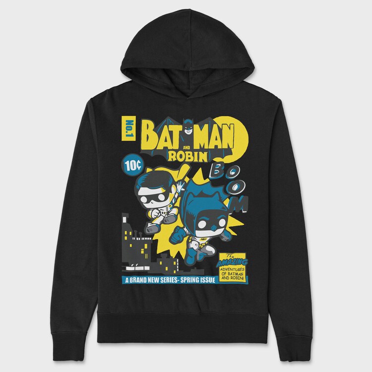 Batman And Robin Boom, Hanorac Oversize Barbati (Unisex)