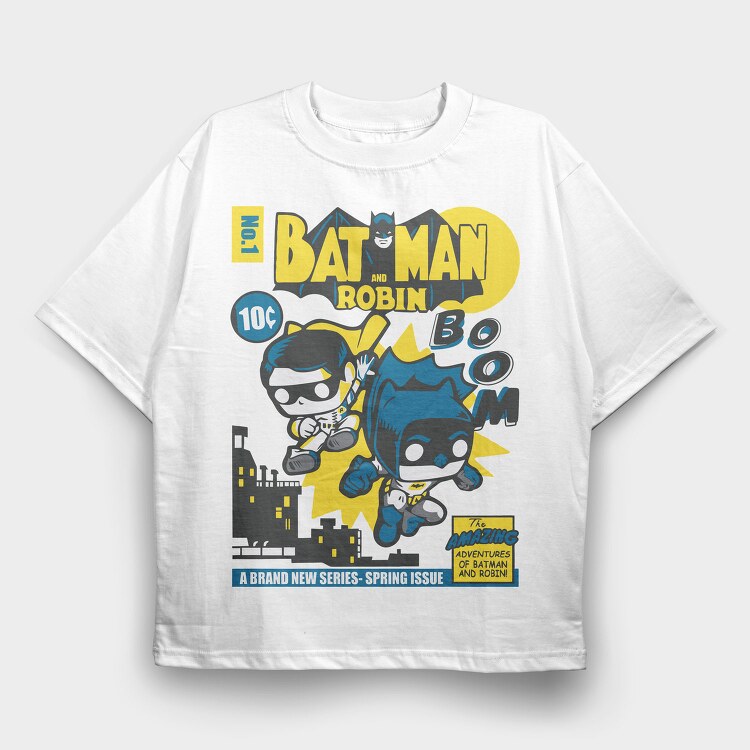 Batman And Robin Boom, Tricou Oversize Barbati (Unisex)