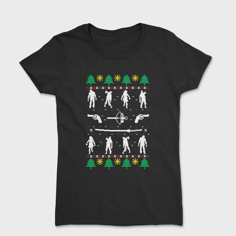 Christmas Tree Snowflakes, Tricou Femei