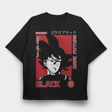 Dark Future Black, Tricou Oversize Barbati (Unisex)