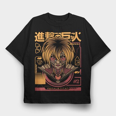 Female Titan 2, Tricou Oversize Barbati (Unisex)