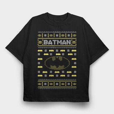 Batman Yellow Pattern, Tricou Oversize Barbati (Unisex)