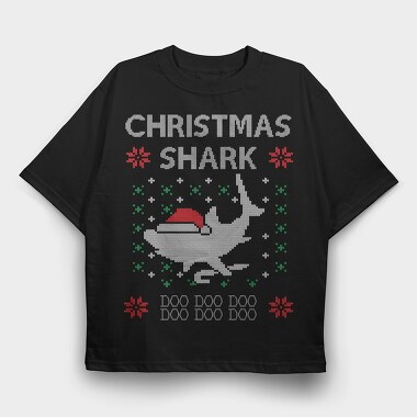 Christmas Shark Sweater, Tricou Oversize Barbati (Unisex)