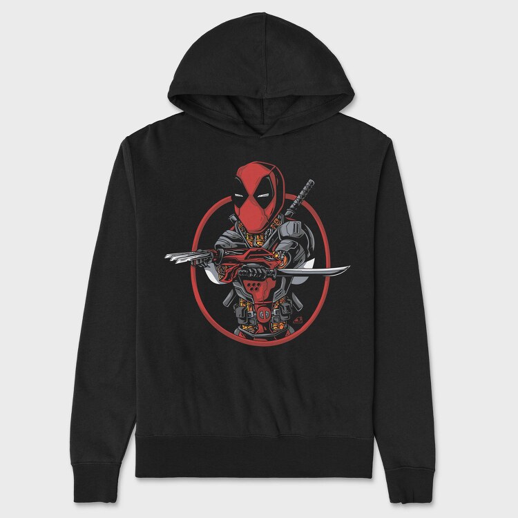 Deadpool Samurai, Hanorac Oversize Barbati (Unisex)