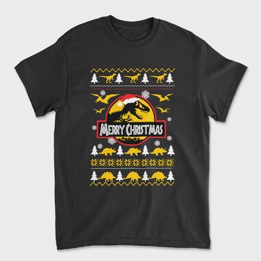 Dino Xmas, Tricou Barbati (Unisex)