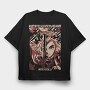 Fire Fox Eyes, Tricou Oversize Barbati (Unisex)