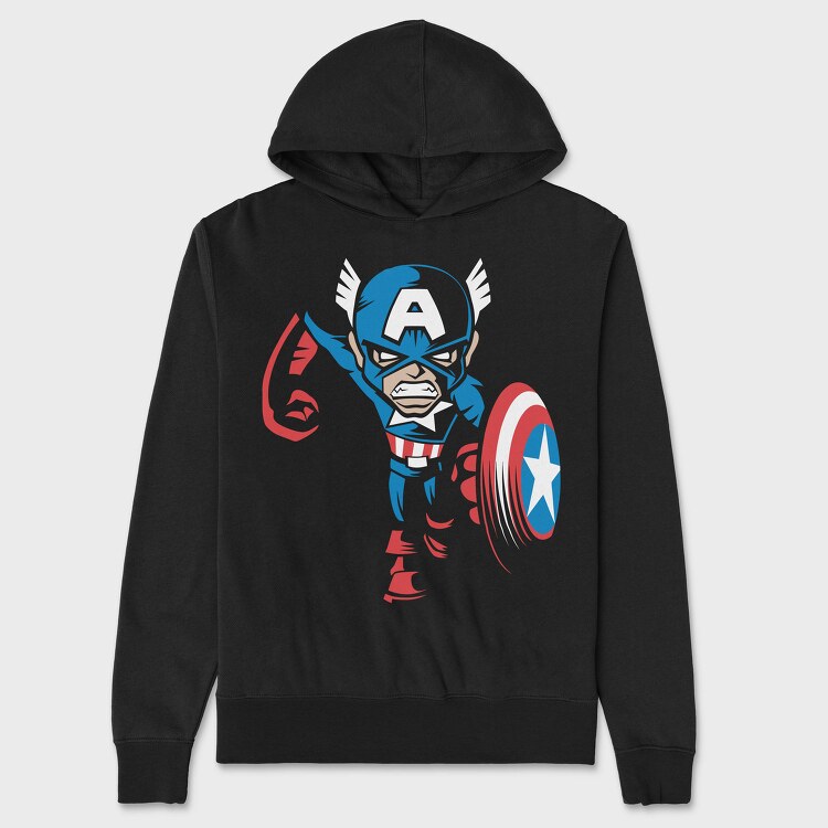Captain America Shield, Hanorac Oversize Barbati (Unisex)