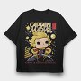 Captain Marvel Comic, Tricou Oversize Barbati (Unisex)