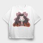 Chibi Flute Girl, Tricou Oversize Barbati (Unisex)