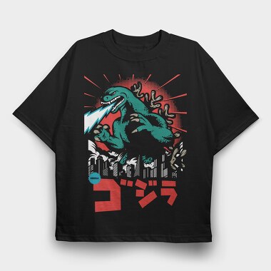 Godzilla Roar, Tricou Oversize Barbati (Unisex)