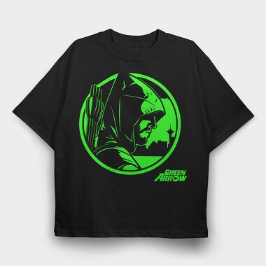 Green Arrow Emblem, Tricou Oversize Barbati (Unisex)