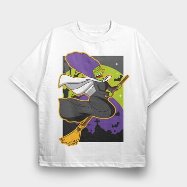 Halloween Witch Flyer, Tricou Oversize Barbati (Unisex)