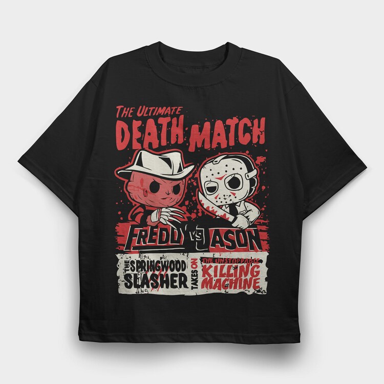 Freddy Vs Jason Killing, Tricou Oversize Barbati (Unisex)