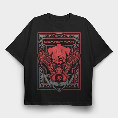 Gears Of War Skull 1, Tricou Oversize Barbati (Unisex)