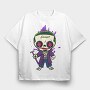 Joker Skull Damage, Tricou Oversize Barbati (Unisex)