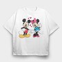 Mickey Minnie Love 1, Tricou Oversize Barbati (Unisex)