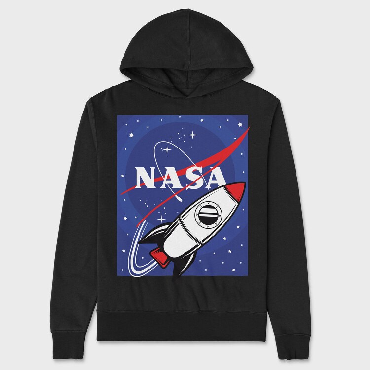 Nasa Rocket Blast, Hanorac Oversize Barbati (Unisex)
