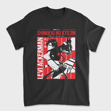 Levi Ackerman Red, Tricou Barbati (Unisex)