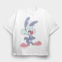 Looney Bunny Sneaker, Tricou Oversize Barbati (Unisex)