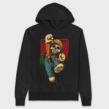Mario Skull Fist, Hanorac Oversize Barbati (Unisex)