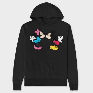 Mickey Minnie Kiss, Hanorac Oversize Barbati (Unisex)