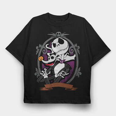 Pumpkin Skull Nightmare, Tricou Oversize Barbati (Unisex)