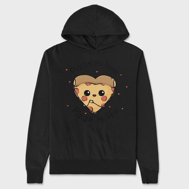 Pizza Love Slice, Hanorac Oversize Barbati (Unisex)