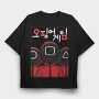 Red Hooded Squad, Tricou Oversize Barbati (Unisex)