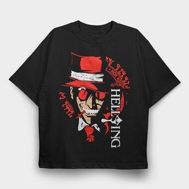 Red Skull Monowolf, Tricou Oversize Barbati (Unisex)