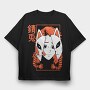 Neon Wolf Howl 26, Tricou Oversize Barbati (Unisex)