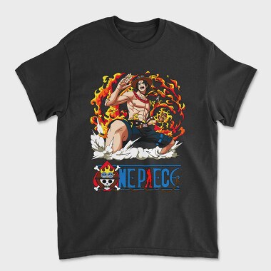 One Piece Fire, Tricou Barbati (Unisex)