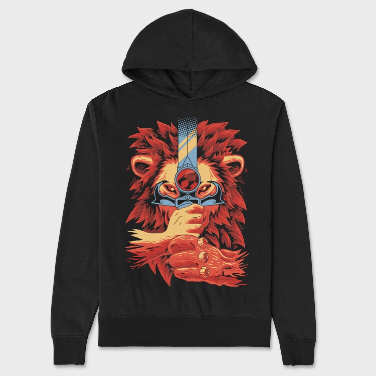 Red Wolf Howl 1, Hanorac Oversize Barbati (Unisex)