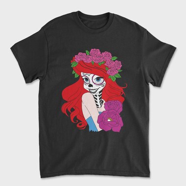 Rosa Dia De Los Muertos, Tricou Barbati (Unisex)