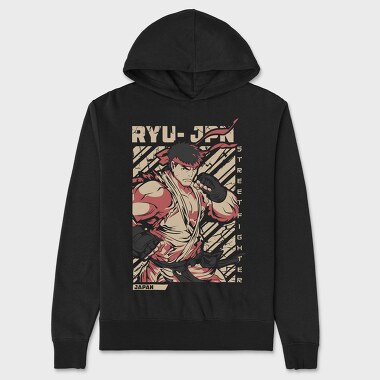 Ryu Street Fighter, Hanorac Oversize Barbati (Unisex)
