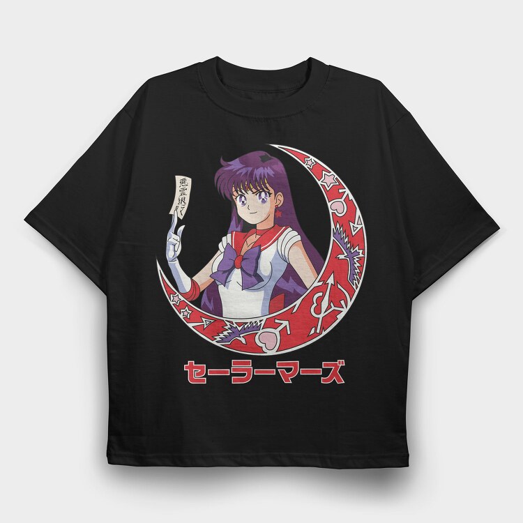 Sailor Mars Moon, Tricou Oversize Barbati (Unisex)