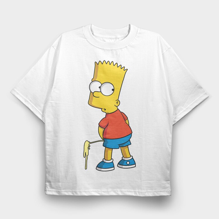 Simpsons Bart, Tricou Oversize Barbati (Unisex)