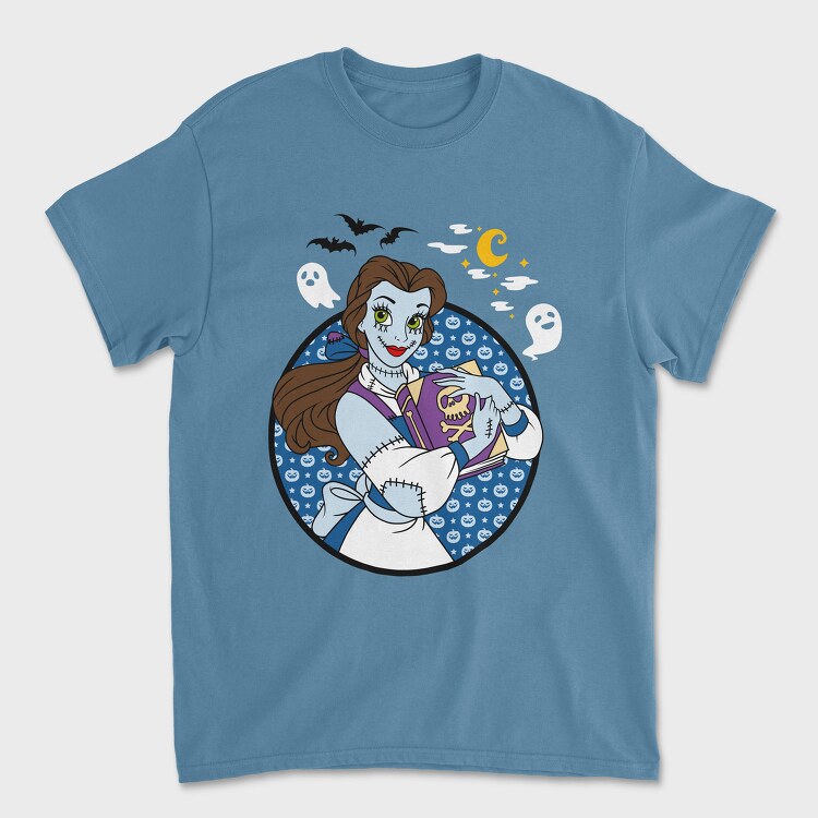 Skeleton Belle Book, Tricou Barbati (Unisex)