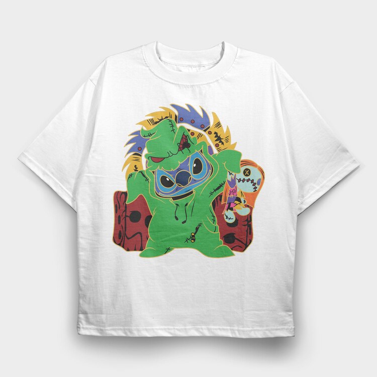 Skeleton Monster Feast, Tricou Oversize Barbati (Unisex)