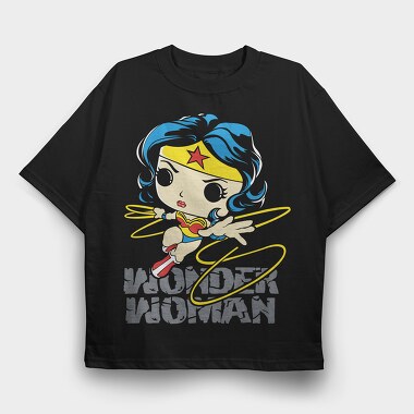 Wonder Woman Hoops, Tricou Oversize Barbati (Unisex)