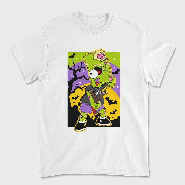 Zombie Bart Halloween, Tricou Barbati (Unisex)