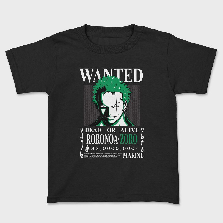 Zoro Green Grin, Tricou Copii
