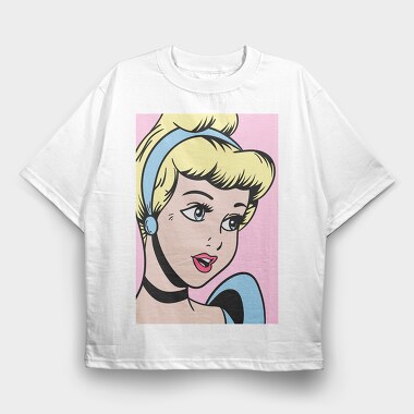 Pop Art Cinderella, Tricou Oversize Barbati (Unisex)