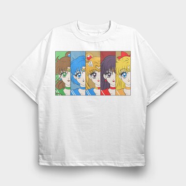 Sailor Moon Squad, Tricou Oversize Barbati (Unisex)