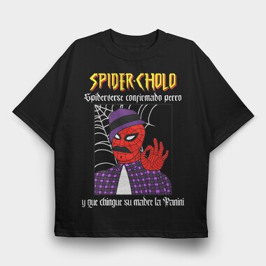 Spider Cholo Comic, Tricou Oversize Barbati (Unisex)